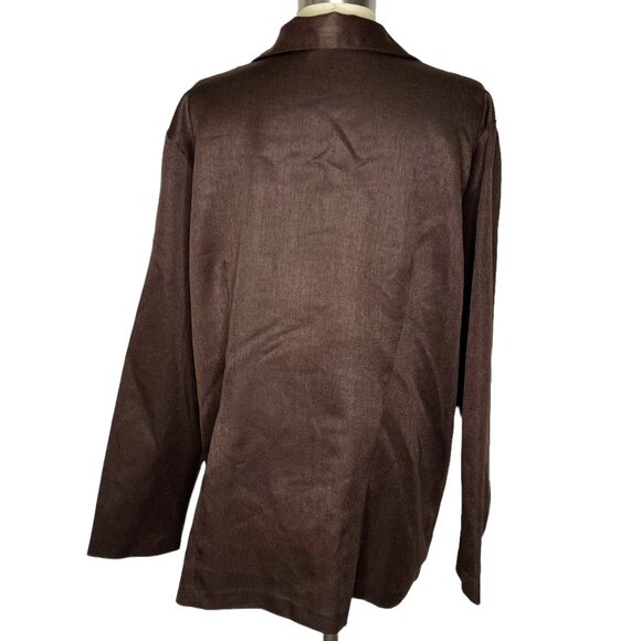 Maggie Lawrence Blazer VTG Womens Size 18/20 Brown Career Wear - Picture 3 of 4